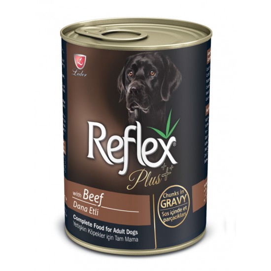 Reflex Plus Dog Can food with Beef-400gm 