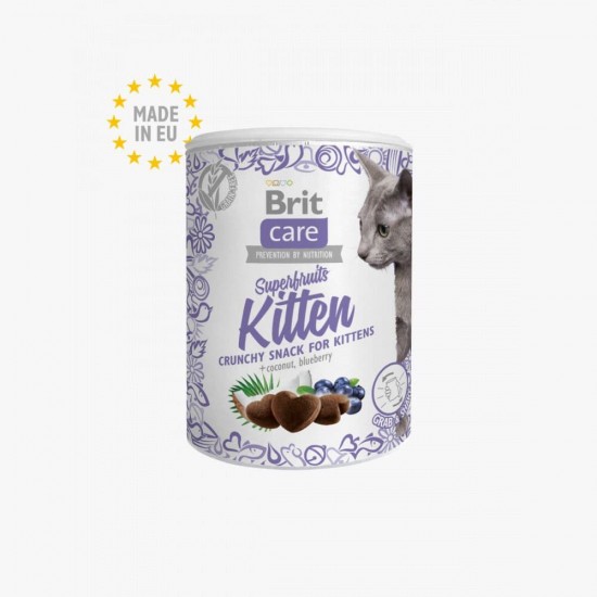 Brit Care Cat Snack Superfruits Kitten coconut &amp; blueberry 100g