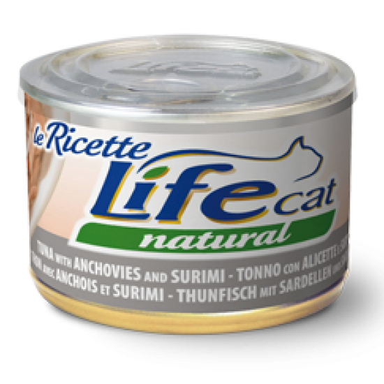لايف كات تونة  مع الأنشوجة والسوريمي - 150 جرام