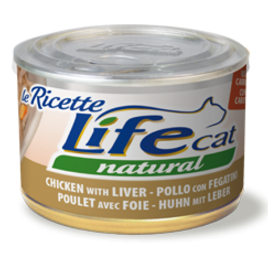 لايف كات دجاج بالكبدة والجزر - 150 جرام -كرتون 24 حبة-