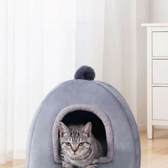 سرير حيوانات أليفة بكور مخملية سرير حيوانات أليفة بكور مخملية