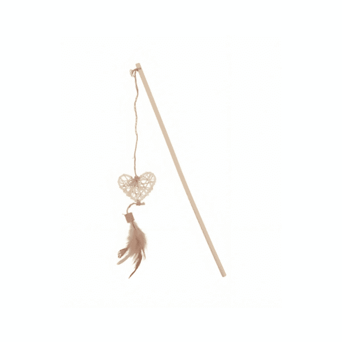 Zolux Ethicat Cat Toy Ratt Heart Rod Toy - Image 2