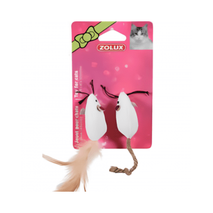 Zolux Fabric Mouse Toy for Cats 5cm 2 Pieces