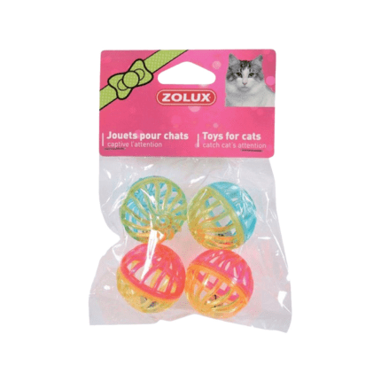 Zolux Cat Balls with Bell - 4 Pieces - 4 cm