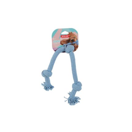 ZOLUX COSMIC Light Blue Rope Toy for Dogs, 3 Knots