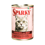 SPARKY Adult Cat Food Chunks with Beef