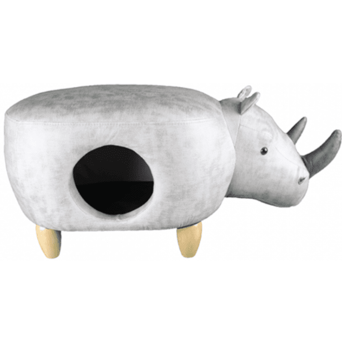 Cat House & Footstool in the Shape of a Rhinoceros - Image 2