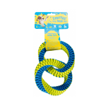 Duvo+ Blue/yellow colored collar bite and pull toy