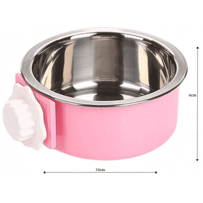Stainless Steel Pet Hanging Bowl 2 IN 1 AF108L - Image 2
