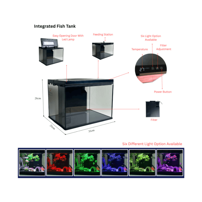 Pufeit Office Fish Aquarium PH200 - Image 2
