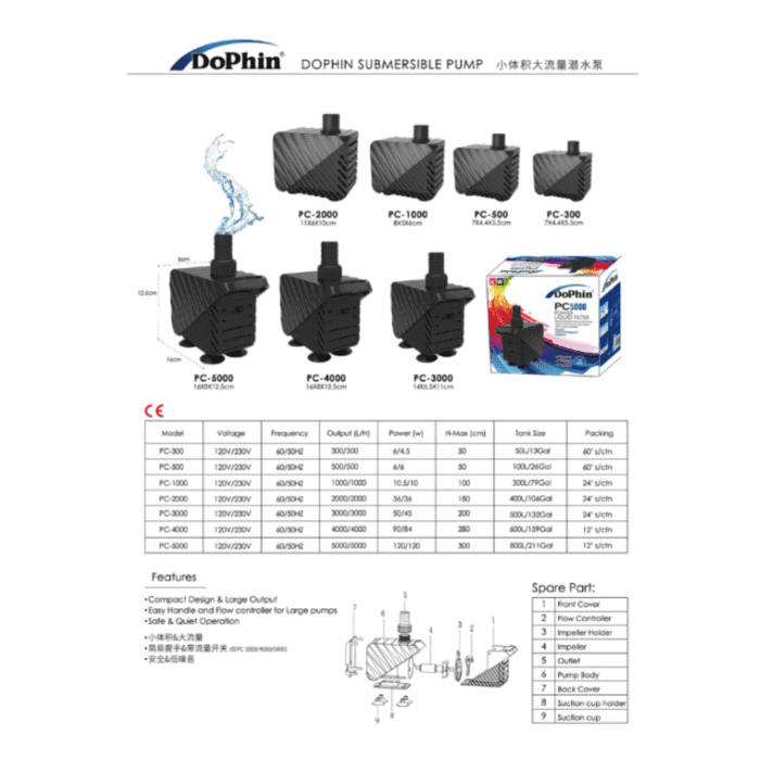 DoPhin | Submersible Filter Pump Water PC2000 - Image 2