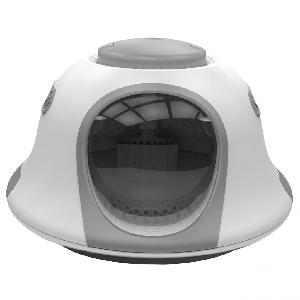 4d8654bc-4ee9-4040-96fa-6c07f3da0f4a (1) Space Ship Cat Litter Box - Image 1