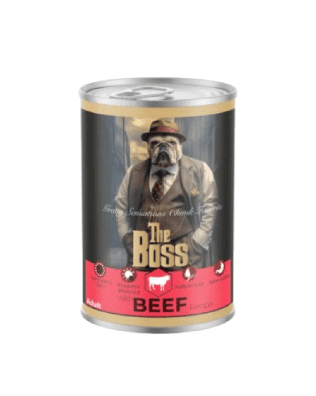 تصميم بدون عنوان (22) The Boss Wet Food For Adult Dog with Beef - Image 1