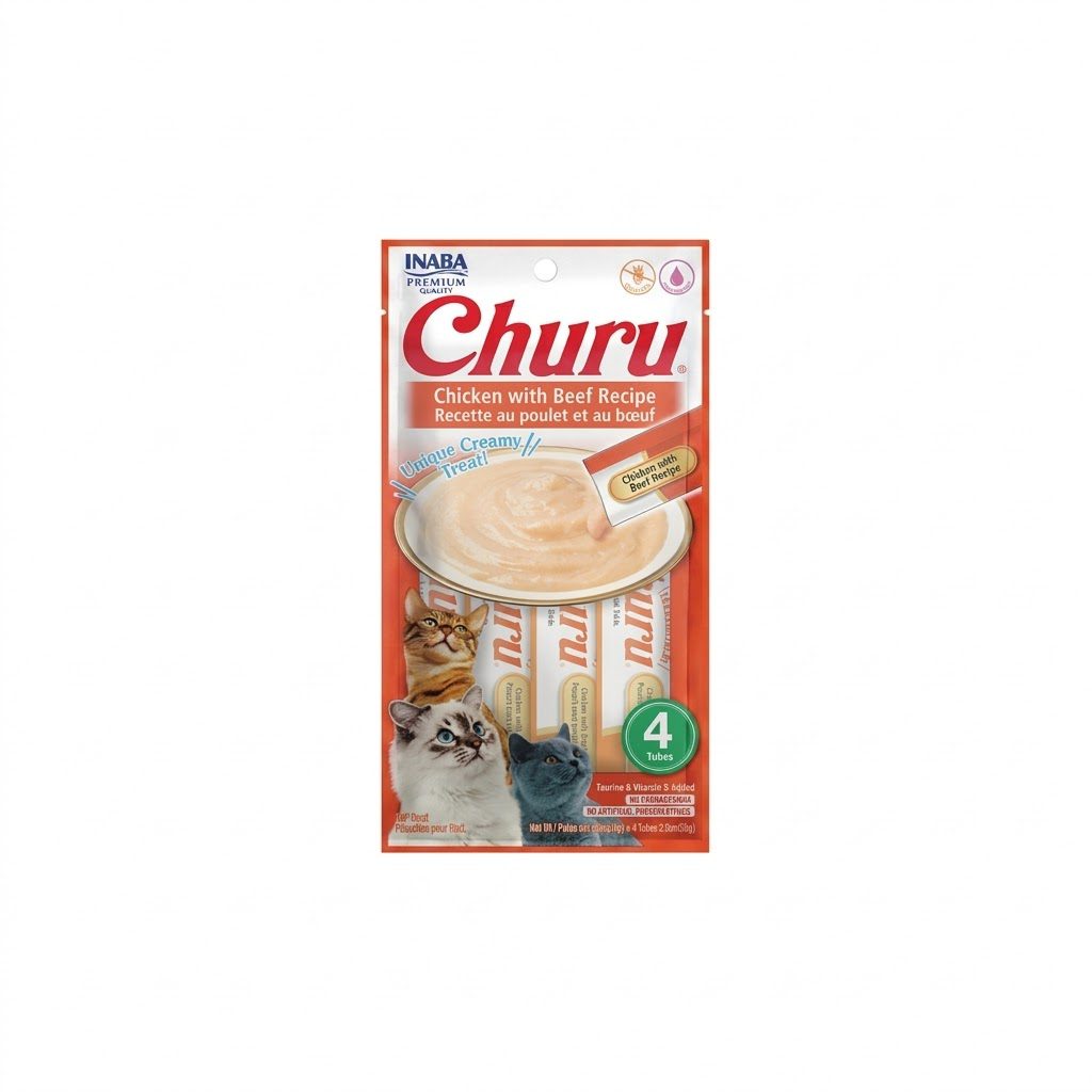 505852d6-a423-4c54-b4a6-9abed4464f2d INABA Churu Chicken with Beef Recipe For Cat - Image 1