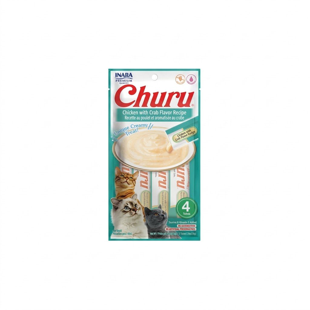 b93dfe7d-7e11-4a36-8429-1c33d77587c8 INABA Churu Chicken with Crab Recipe For Cat - Image 1