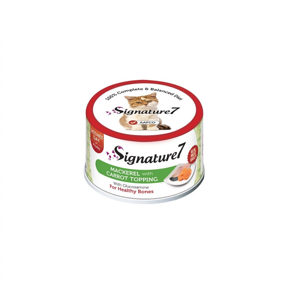 f9bdfa0c-599d-4135-af24-3e1e2a5c754a Signature7 Cat Food Mackerel With Carrot (Wed) - Image 1