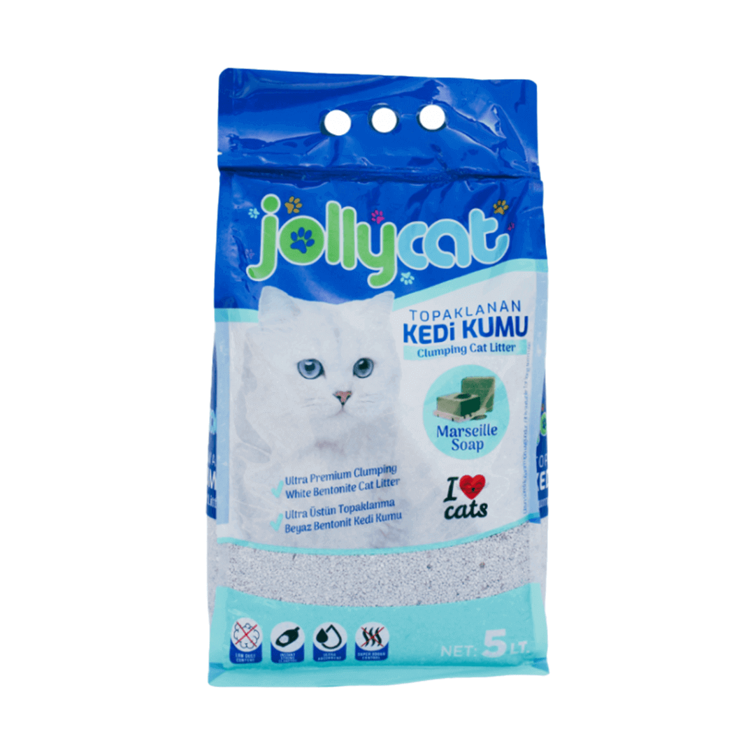 Jolly Cat sand for cats with the scent of Marseille soap 5L رمل جولي كات برائحة صابون مرسيليا - الصورة 1
