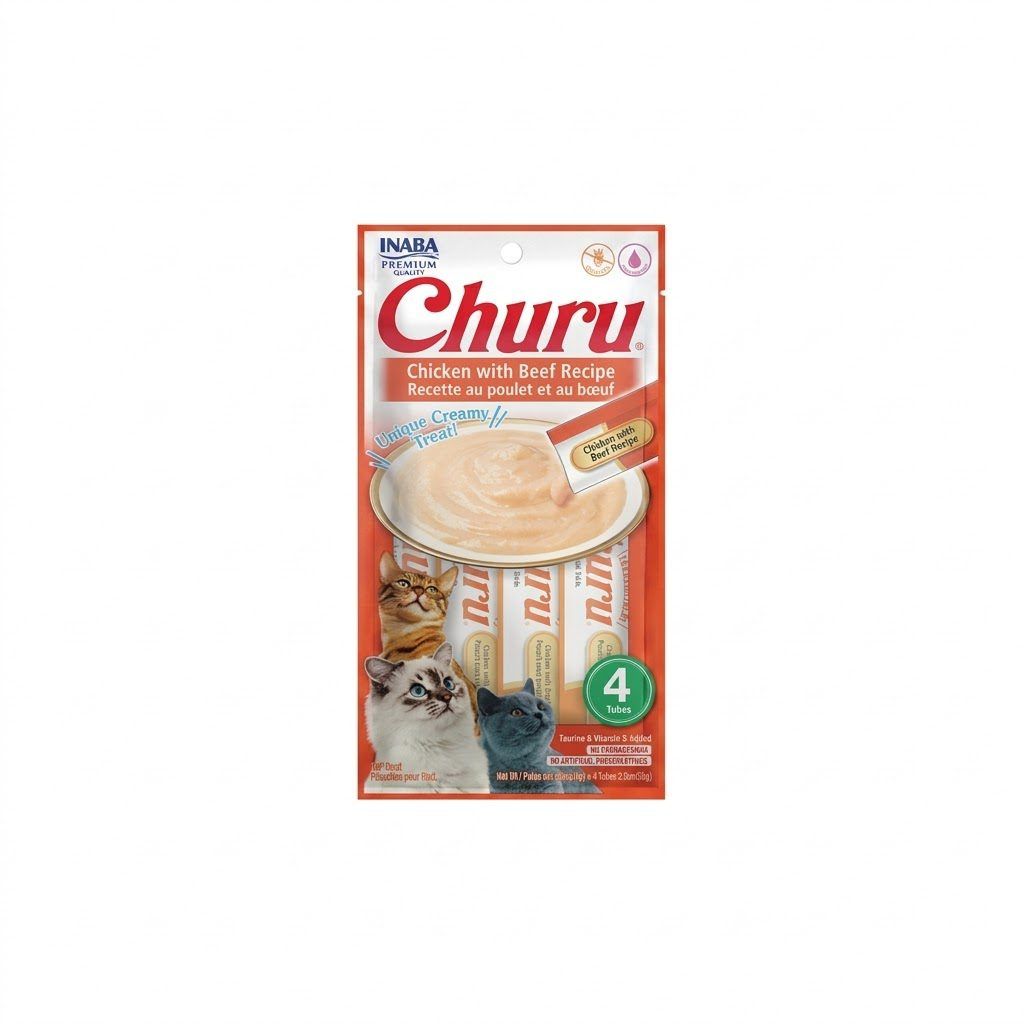 505852d6-a423-4c54-b4a6-9abed4464f2d INABA Churu Chicken with Beef Recipe For Cat - Image 1