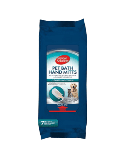 Simple Solution Pet Bath Hand Mitts Wipes